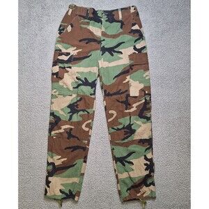 Tru Spec Pants Mens Small-Regular Green Woodland Camo Ripstop Cargo See Tag Size